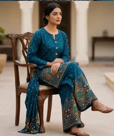 Cord set 2 pc. Printed at hem
