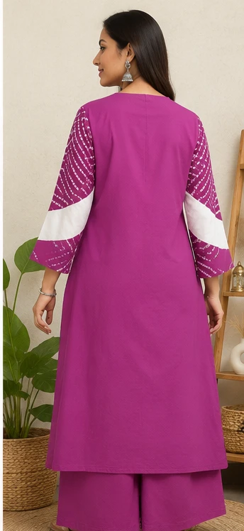 Bandhani v pattern with dupatta