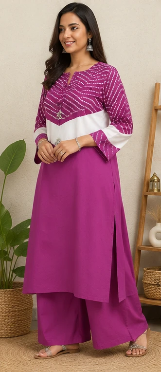 Bandhani v pattern with dupatta