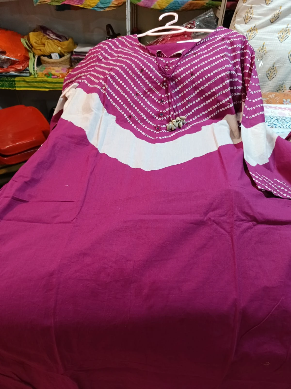Bandhani v pattern with dupatta