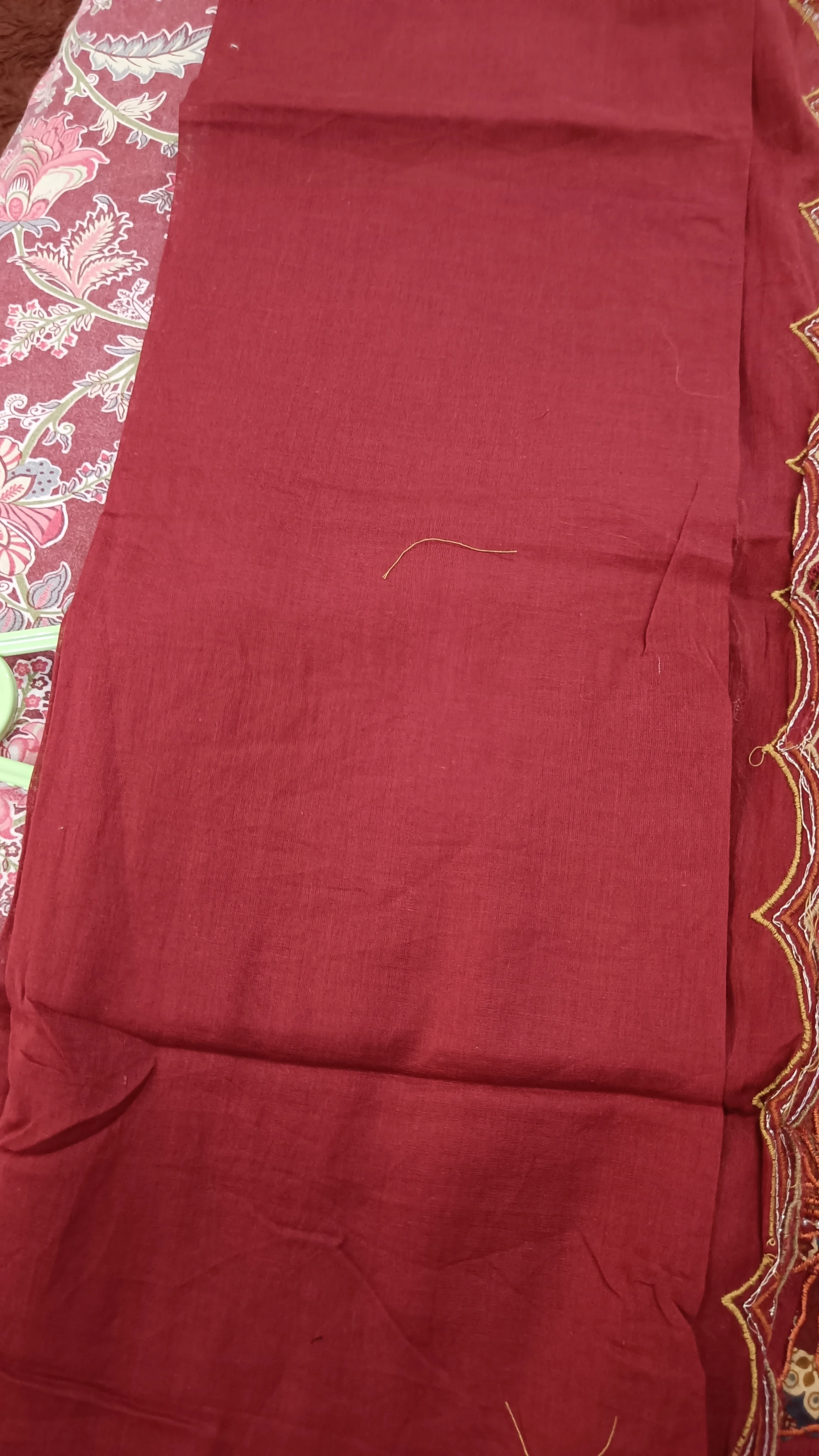 Fancy malcotton designer patch & emb. top n bottom with dupatta