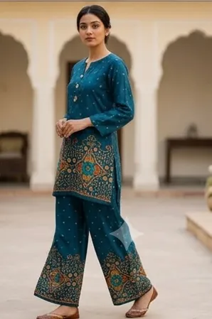 Cord set 2 pc. Printed at hem
