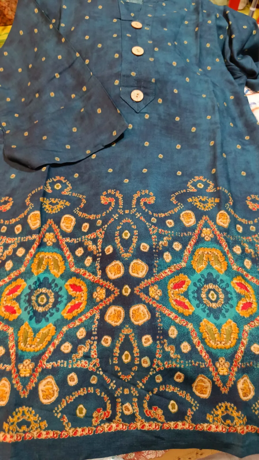 Cord set 2 pc. Printed at hem