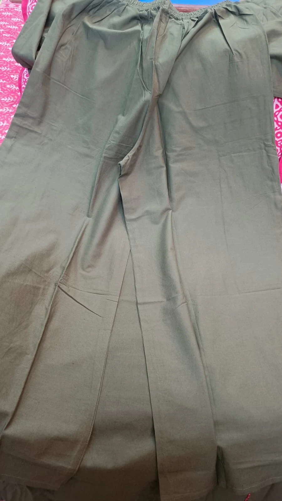 Fancy neck yoke mirror emb cotton suit with Dupatta